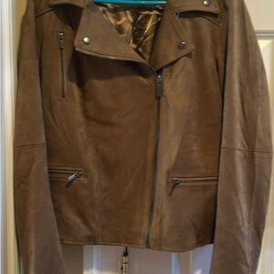 KUT from the Kloth Faux Suede Moto Jacket – XL